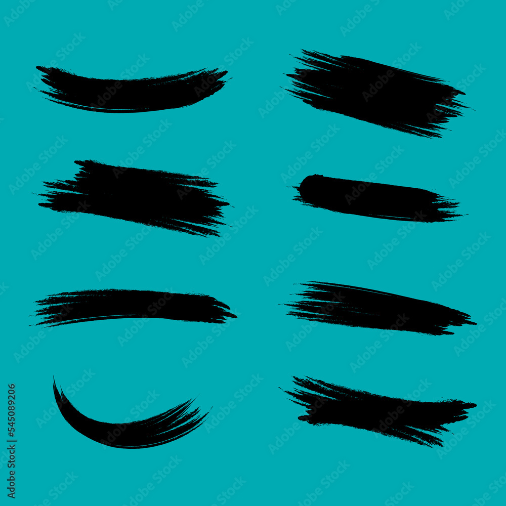 Abstract black hand painted grunge texture set Abstract black hand painted grunge texture set