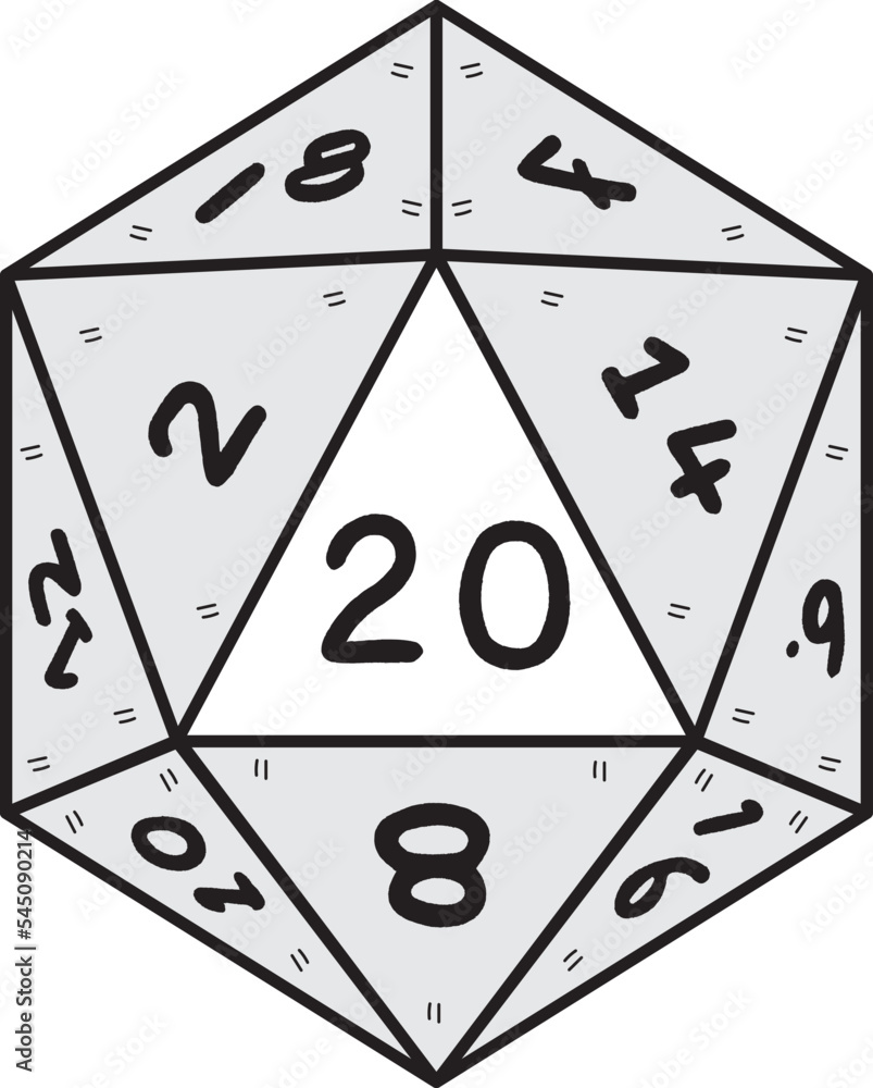 Dice d20 for playing Dnd. Dungeon and dragons board game. Treasures ...