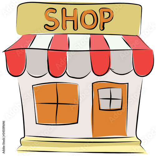 Shop Colored Sketchy Vector Icon