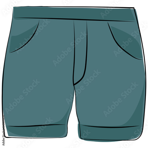 Shorts Sketchy Colored Vector Icon