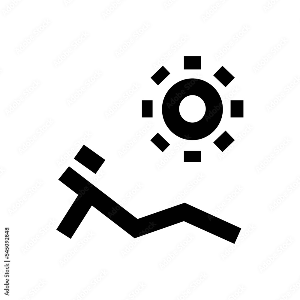Sunbathing Vector Icon