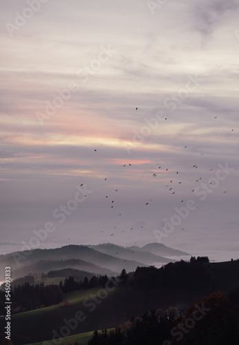 Mountainrange at sunset