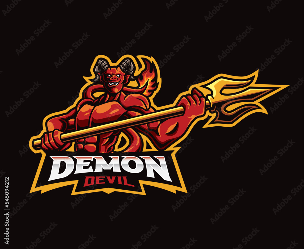 Red devil mascot logo design