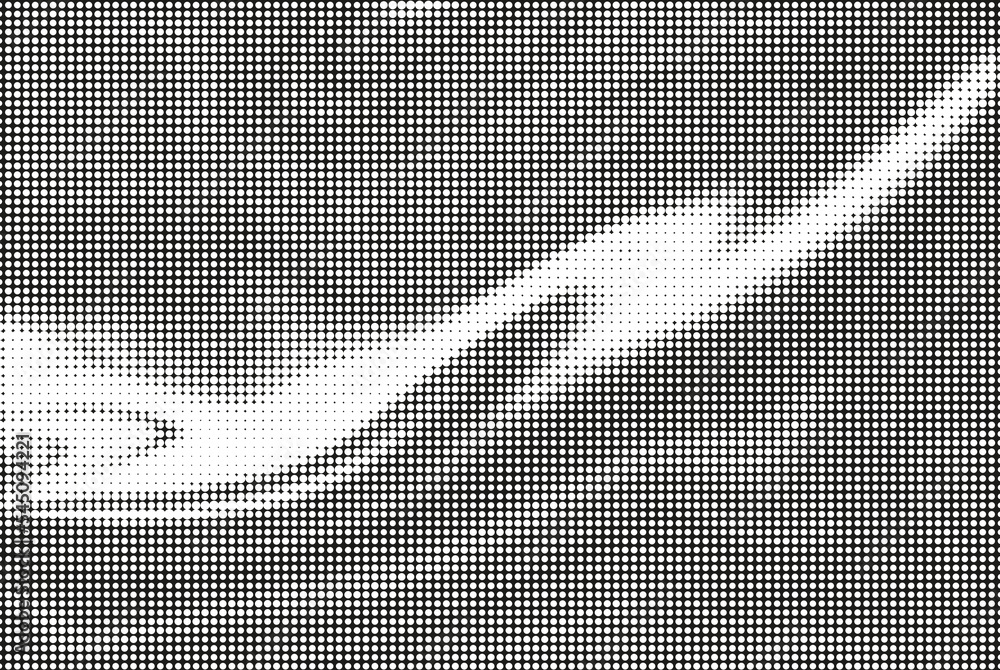 Fototapeta premium Abstract geometric halftone background, dark dots on white background