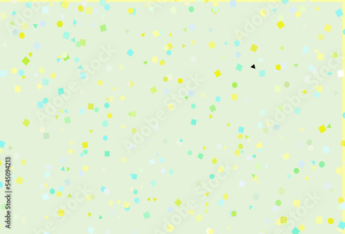 Light Green, Yellow vector cover in polygonal style with circles.