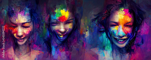 Emotion-Color Synesthesia, happiness A fictional person, not based on a real person