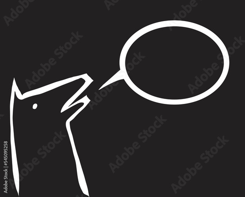 vector illustration, the dog says