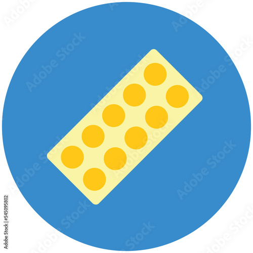 Pills Strip Vector Illustration
