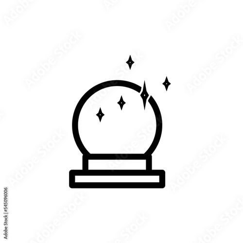 Magic ball icon vector logo design illustration