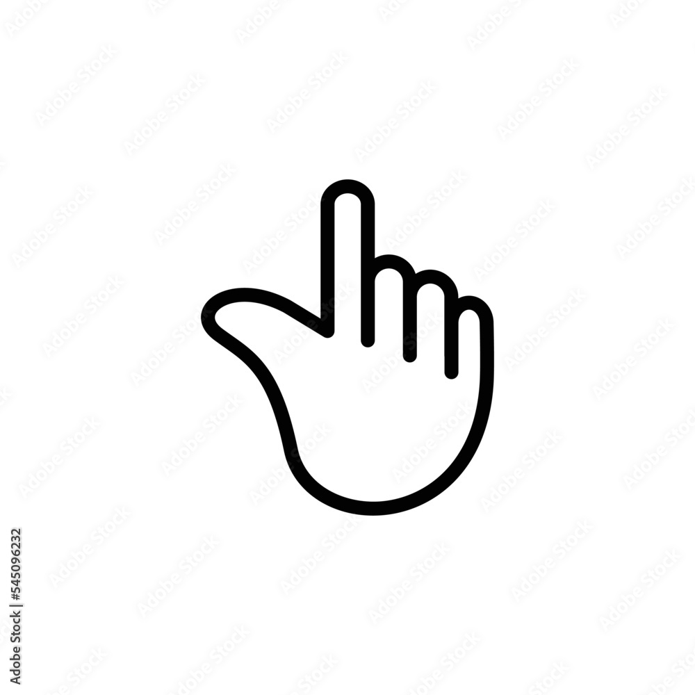 Hand mouse cursor pointer icon flat style Hand mouse cursor pointer icon flat style