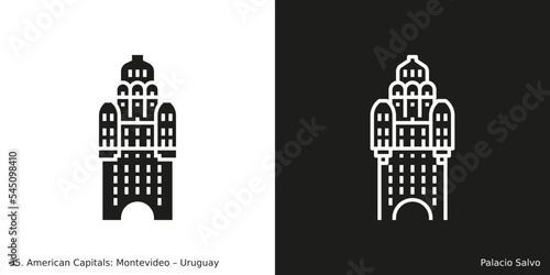 Palacio Salvo Icon. Landmark building of Montevideo, the capital city of Uruguay