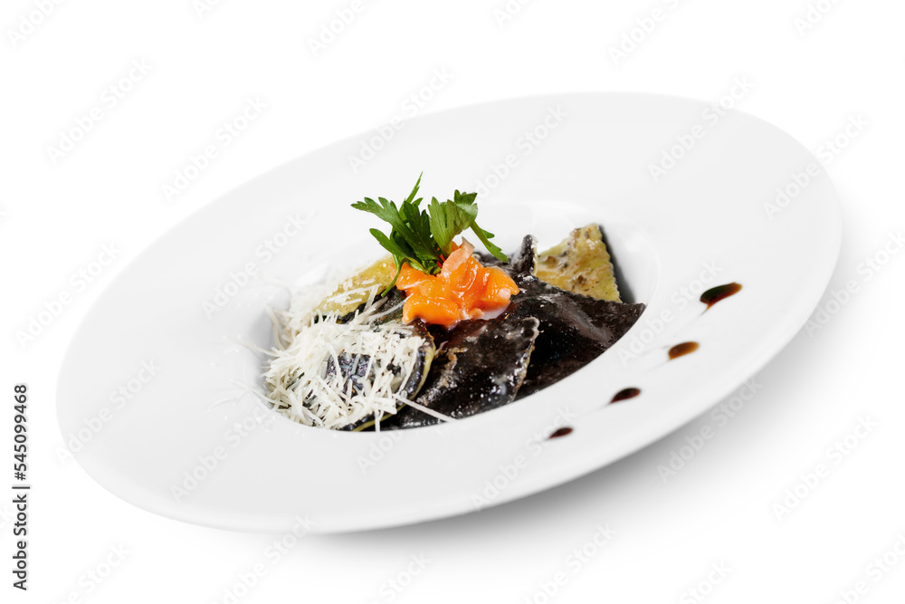 Black Ravioli with Salmon Black Ravioli with Salmon