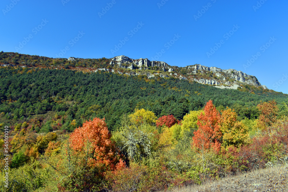 Valderejo Natural Park (Alava, Basque Country) in autumn