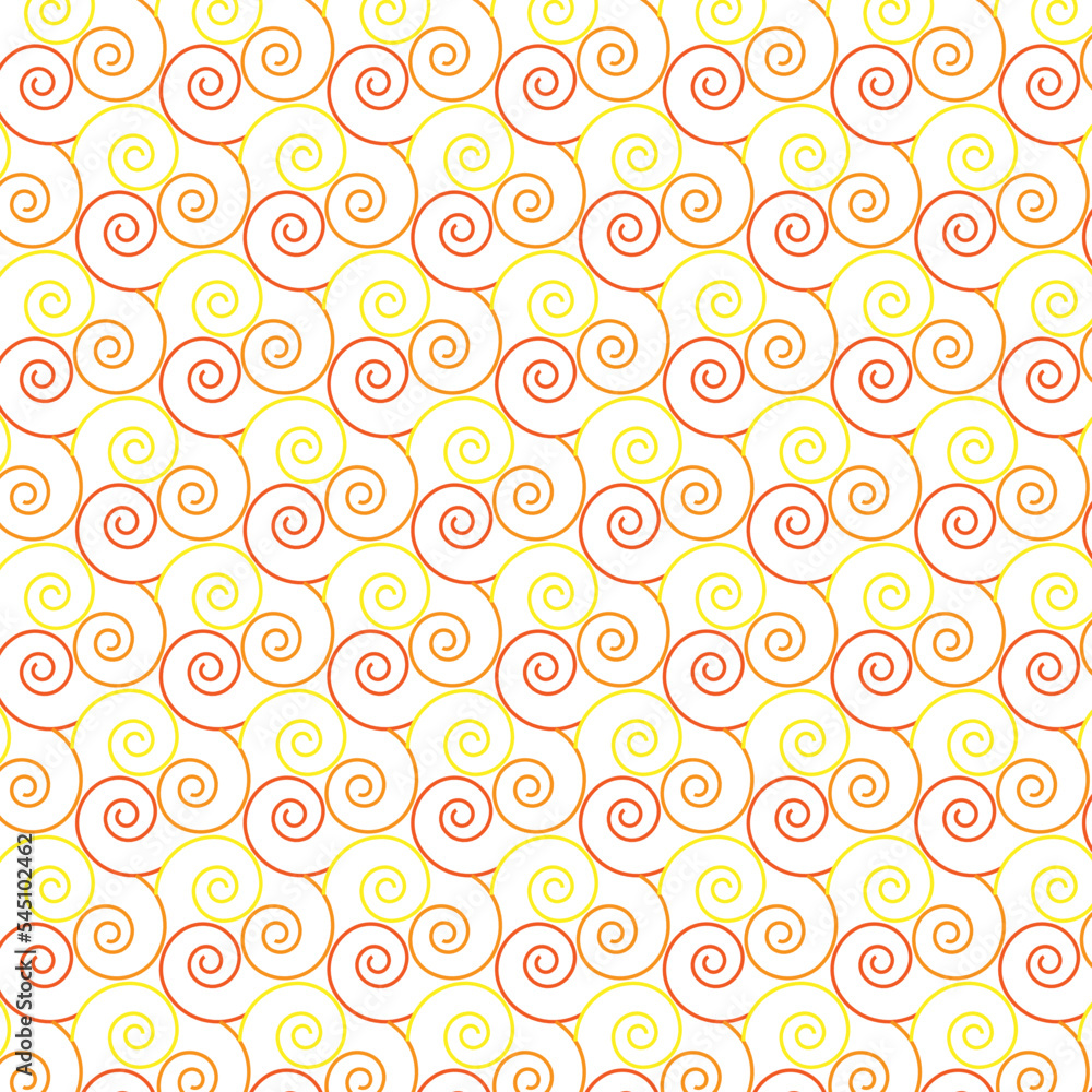 Seamless vector spiral geometric shape pattern background for tiles, cards, web, backdrop. Vector illustration EPS 10 file.