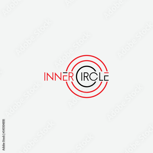 Inner circle text base logo concept minimal