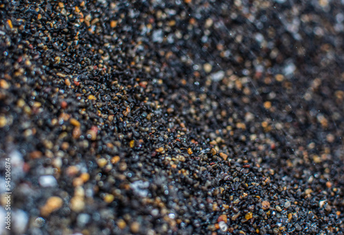 Black beach sand