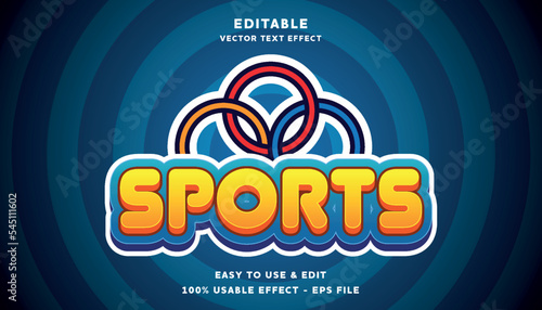 sports editable logotype with modern and simple style, usable for logo or campaign title