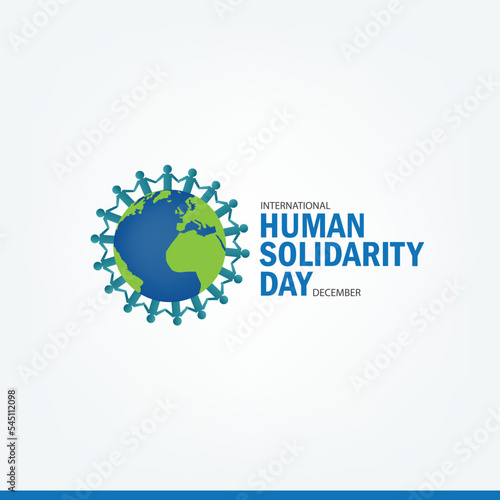 Vector Illustration of International Human Solidarity Day. Simple and Elegant Design