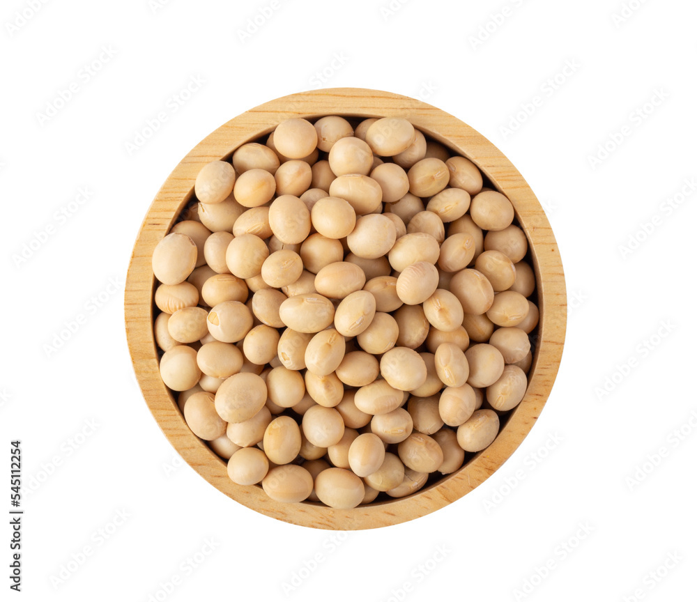 Soy beans in wood bowl isolated on transparent png Soy beans in wood bowl isolated on transparent png