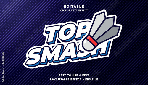 top smash editable logotype with modern and simple style, usable for logo or campaign title