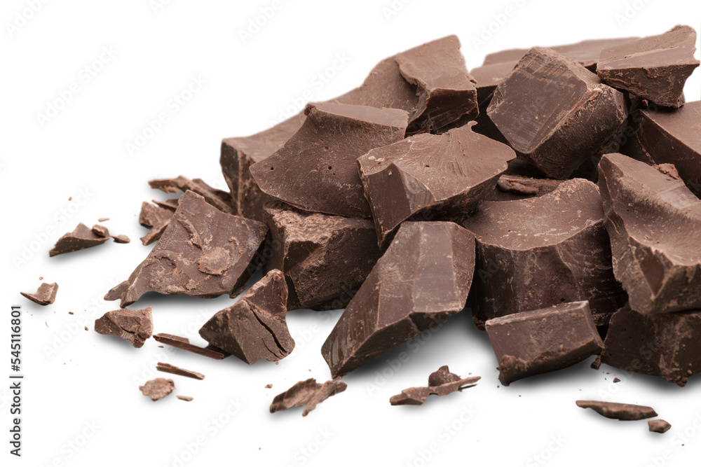 Fototapeta premium Dark Chocolate Blocks and Pieces