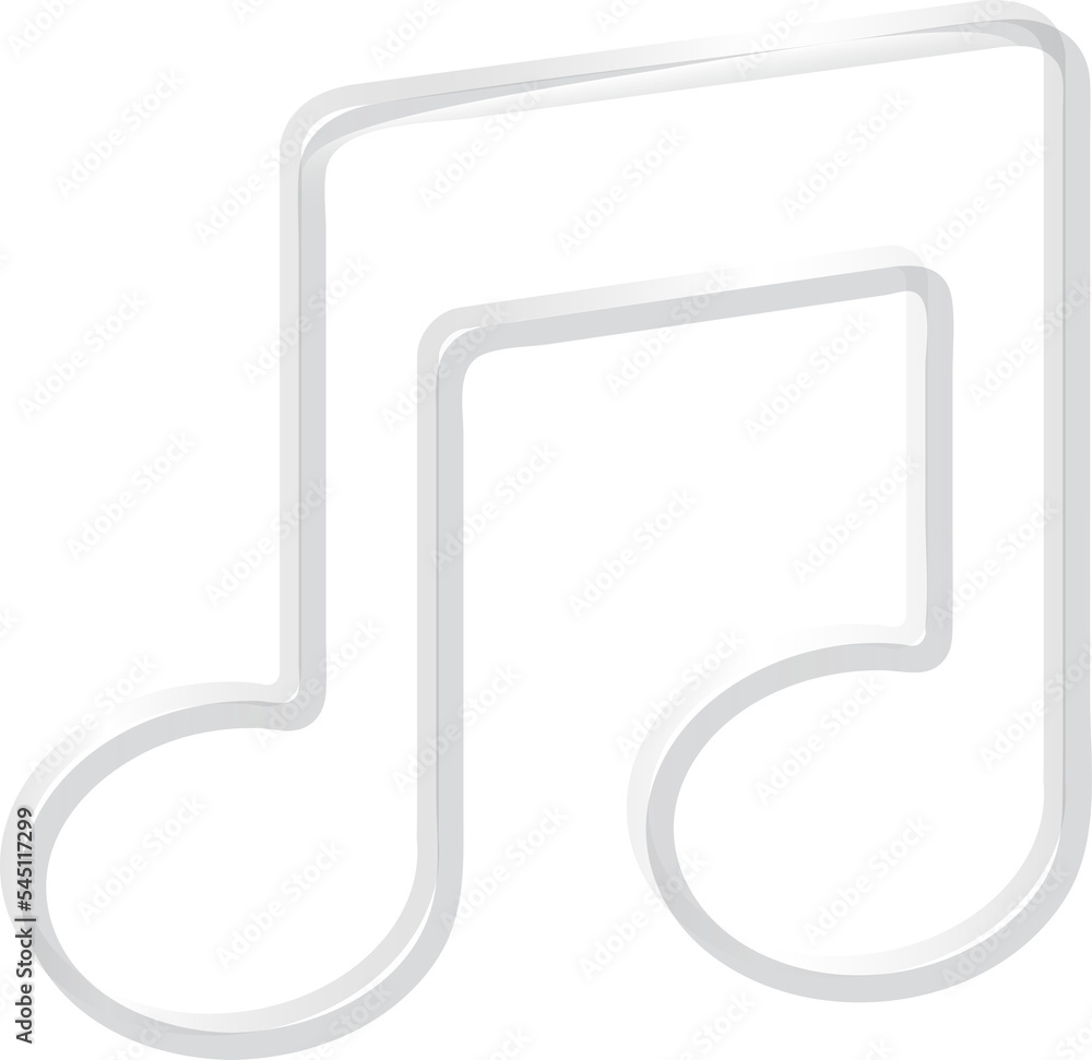 Transparent glass texture style icon music note Transparent glass texture style icon music note
