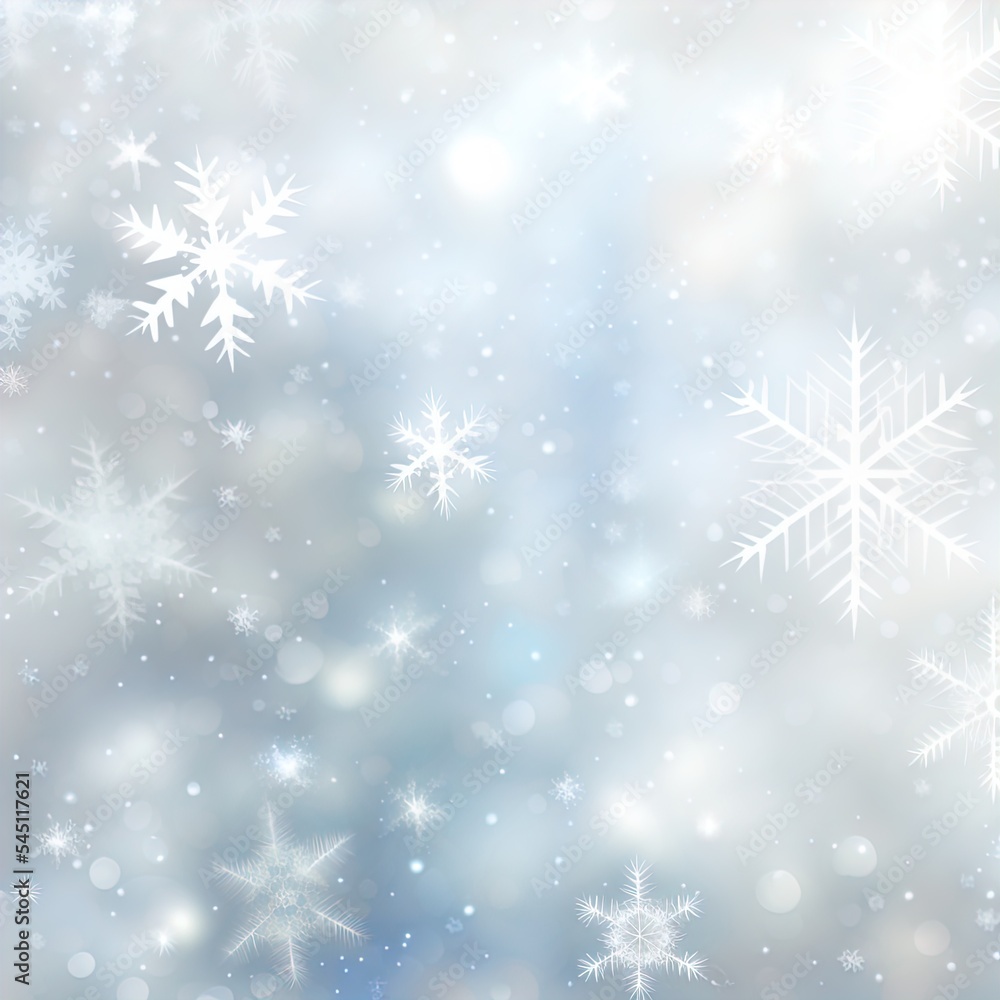 Blurry background of snowflakes with bokeh. Perfect for cards, posters and more. Blurry background of snowflakes with bokeh. Perfect for cards, posters and more.