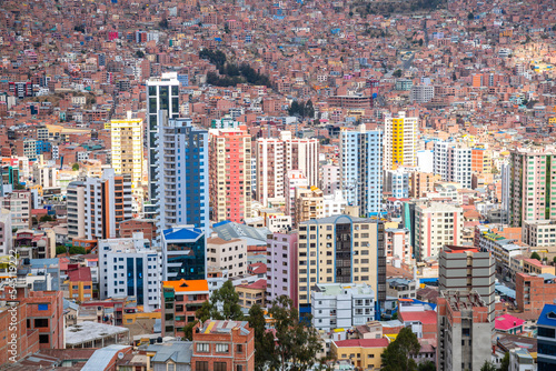 фотографія panoramic view of la paz city, bolivia