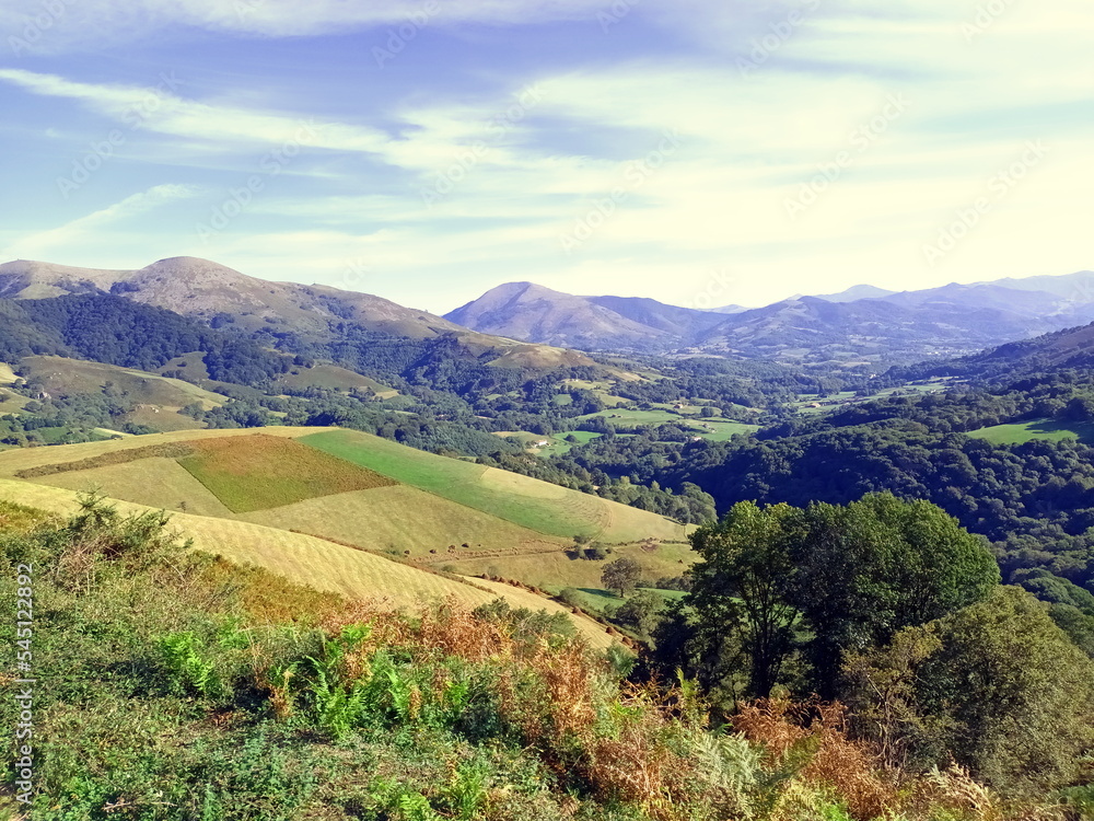 Obraz premium promotional photograph of the Baztán Valley, is a valley, university and Spanish municipality of the Comunidad Foral de Navarra, located in the merindad of Pamplona,