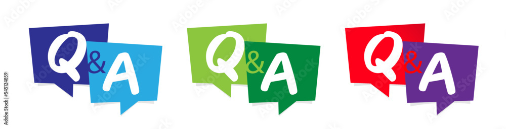 Fototapeta premium Q&A - Questions and answers 