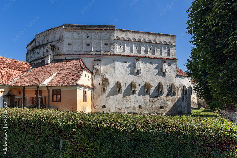 Evangelical Prejmer Fortified Church (Biserica fortificata) was built in 13th century in Prejmer (Tartlau) village, Brașov County, in Transylvania region of Romania