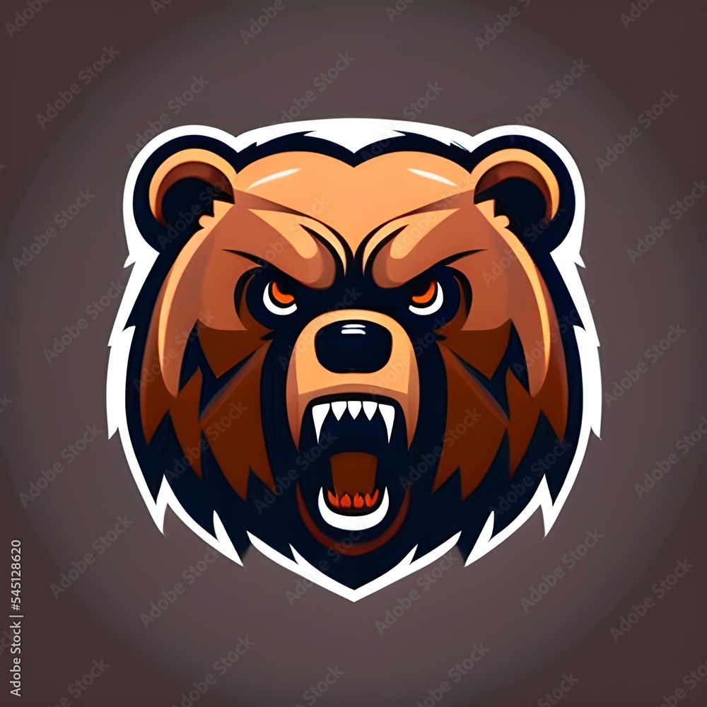 Savage and powerful bear face. Suitable for logo, mascot etc. Savage and powerful bear face. Suitable for logo, mascot etc.