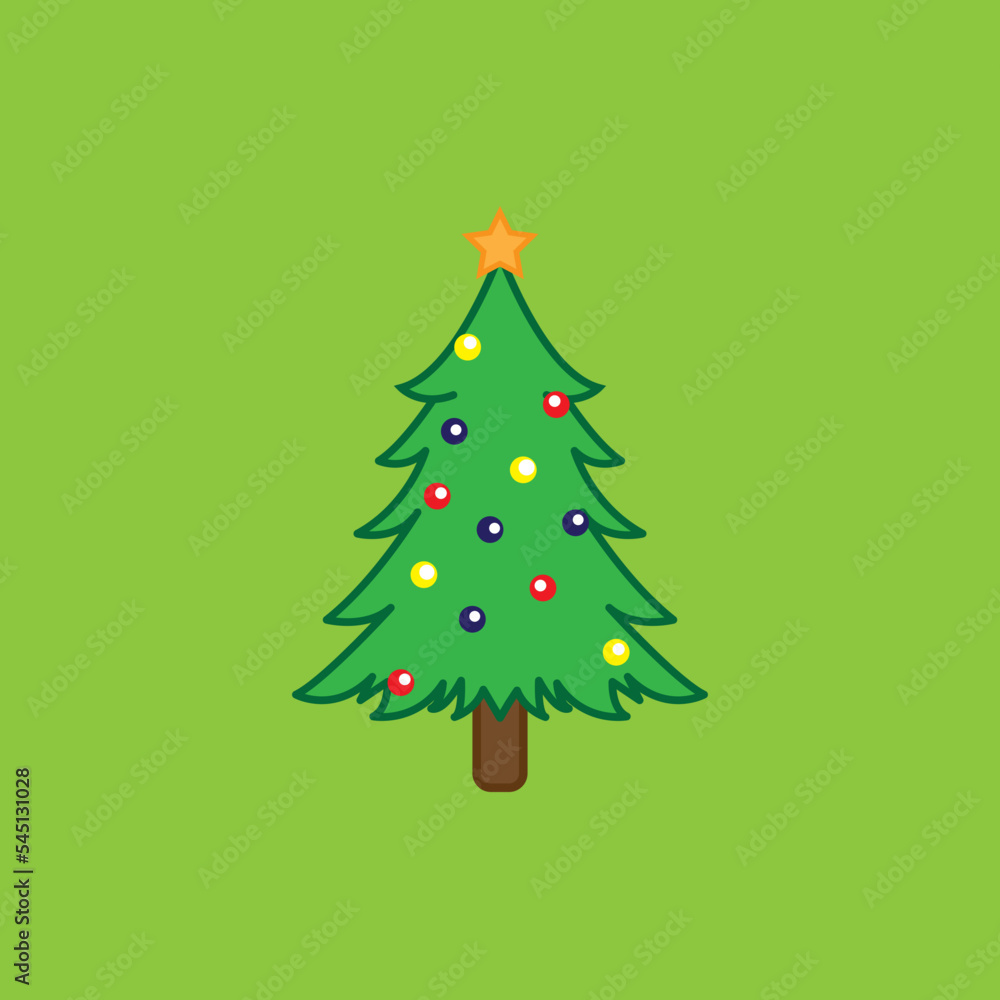 christmas tree illustration vector graphic. christmas tree illustration vector graphic.