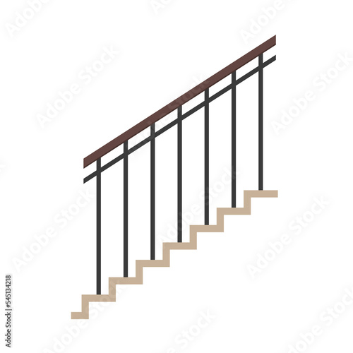 Railing stair vector. wallpaper. free space for text. railing vector.