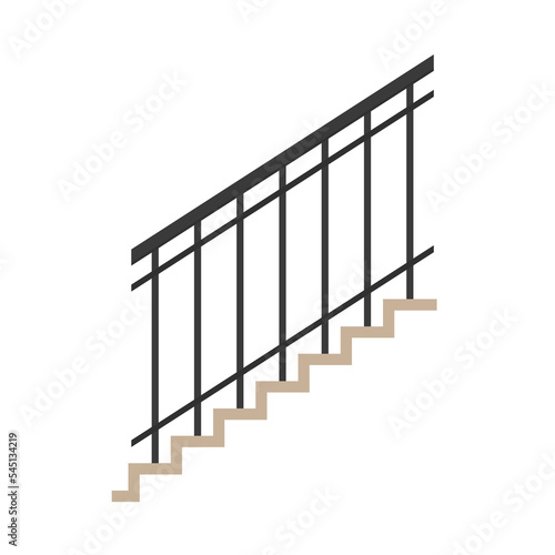 Railing stair vector. wallpaper. free space for text. railing vector.