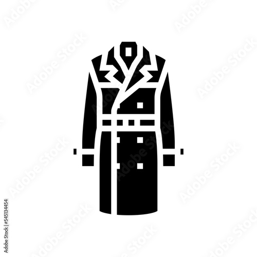 trench outerwear male glyph icon vector. trench outerwear male sign. isolated symbol illustration