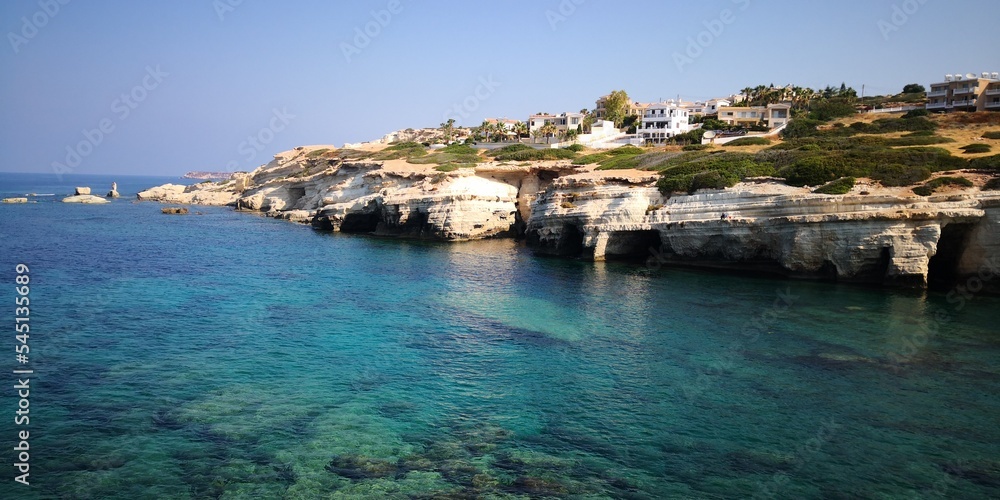 view of the bay Cypr - obrazy, fototapety, plakaty 
