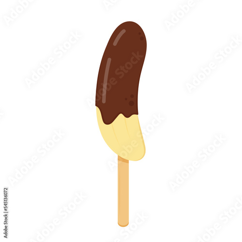 Banana chocolate. banana chocolate stick. 