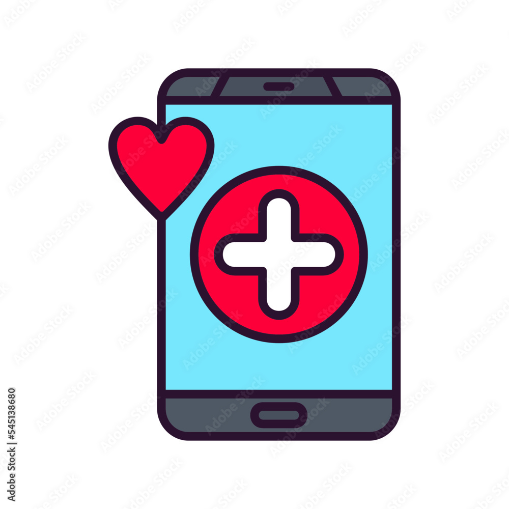Obraz premium Health App Icon