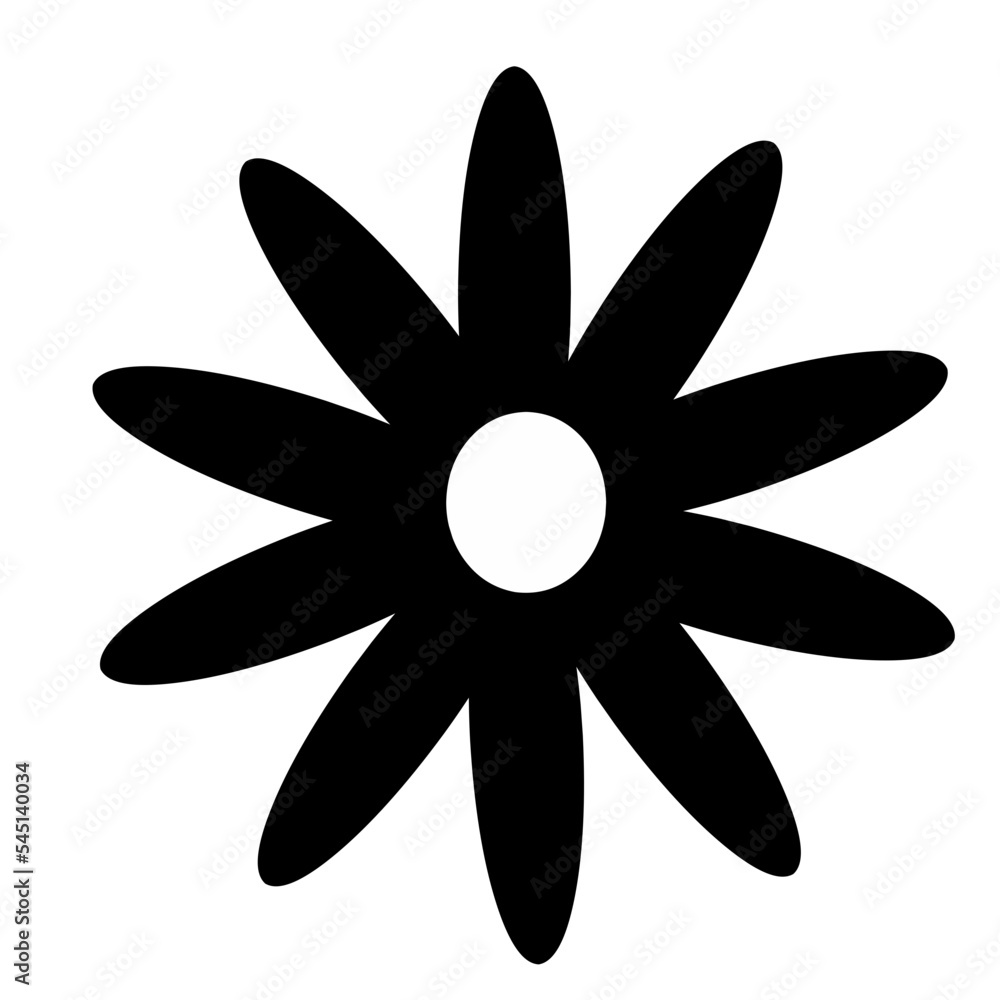 illustration isolated floral set black on white illustration isolated floral set black on white