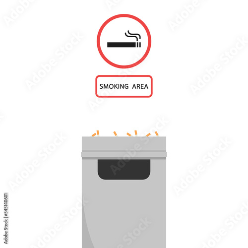 smoking area. smoking area wallpaper. poster design. free space for text. copy space. smoking area illustration. smoking area sign.