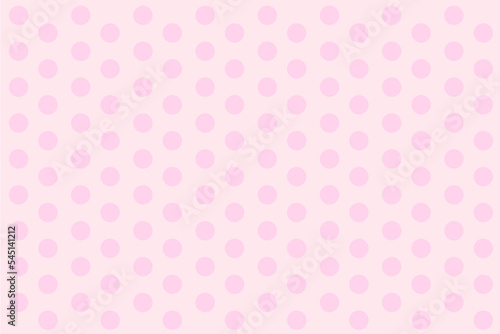ピンク色の水玉模様の背景イラスト。ピンクのドット柄。 