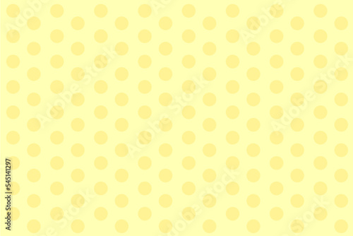 黄色の水玉模様の背景イラスト。