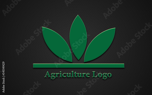 Agriculture logo, simple modern natural agriculture logo design, farming logo design, vector file & template 