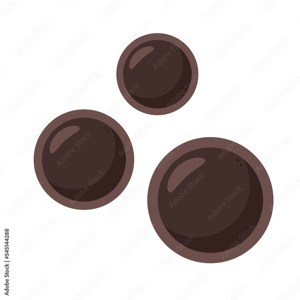 Fototapeta premium Tea pearl balls vector. wallpaper. black pearl.