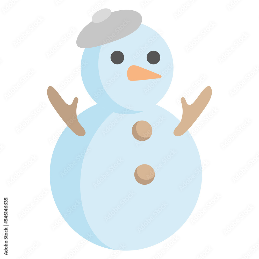 Cute pastel Christmas frosty snowman winter decoration Cute pastel Christmas frosty snowman winter decoration