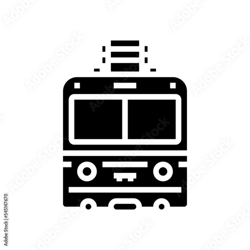 funicular transport vehicle glyph icon vector. funicular transport vehicle sign. isolated symbol illustration