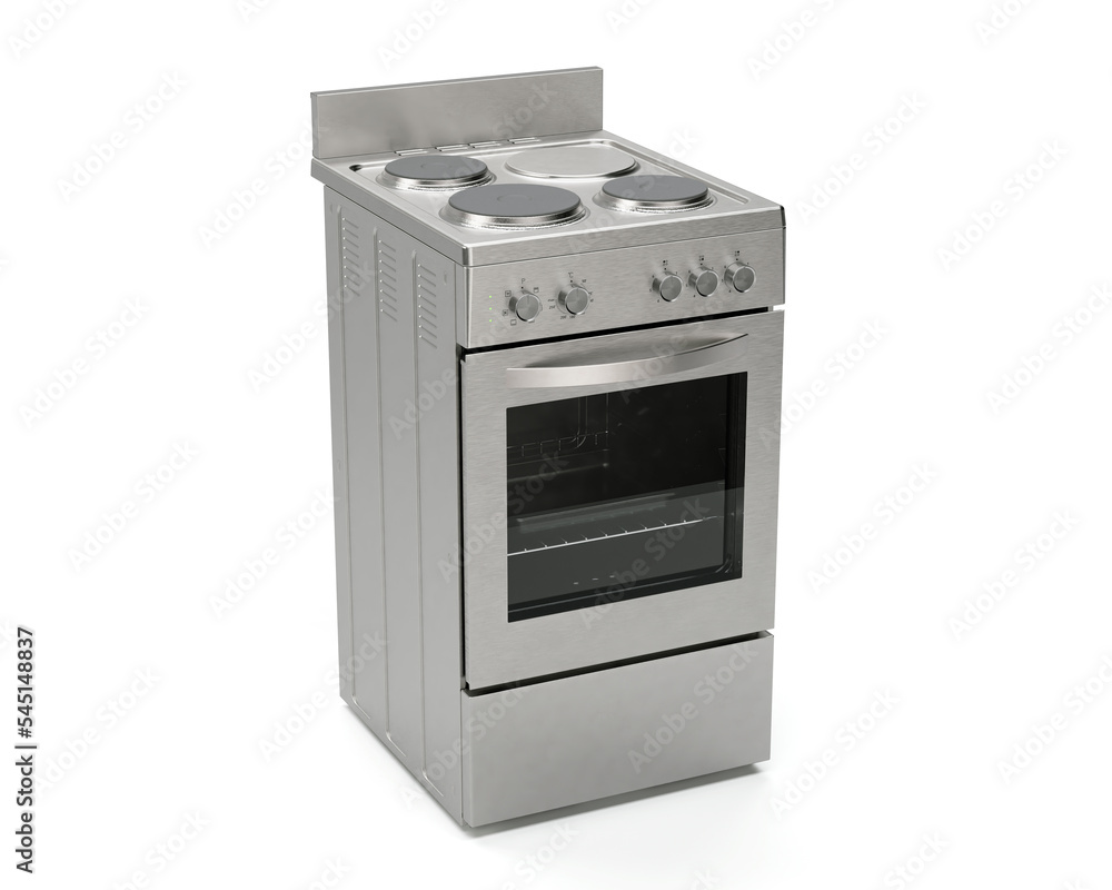 Obraz premium Brushed Aluminum Kitchen Stove And Oven