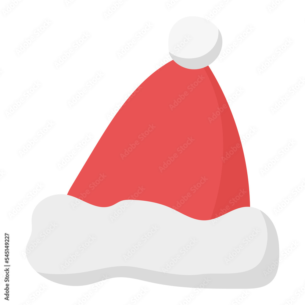 Santa hat Christmas doodle decoration Santa hat Christmas doodle decoration