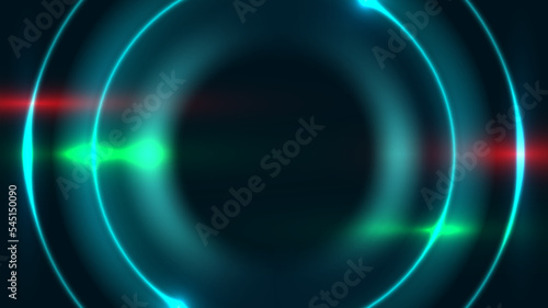Abstract blue neon light ci...